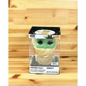 New Star Wars Mandalorian Grogu Galerie Ceramic Goblet w/ Cherry Hard Candy